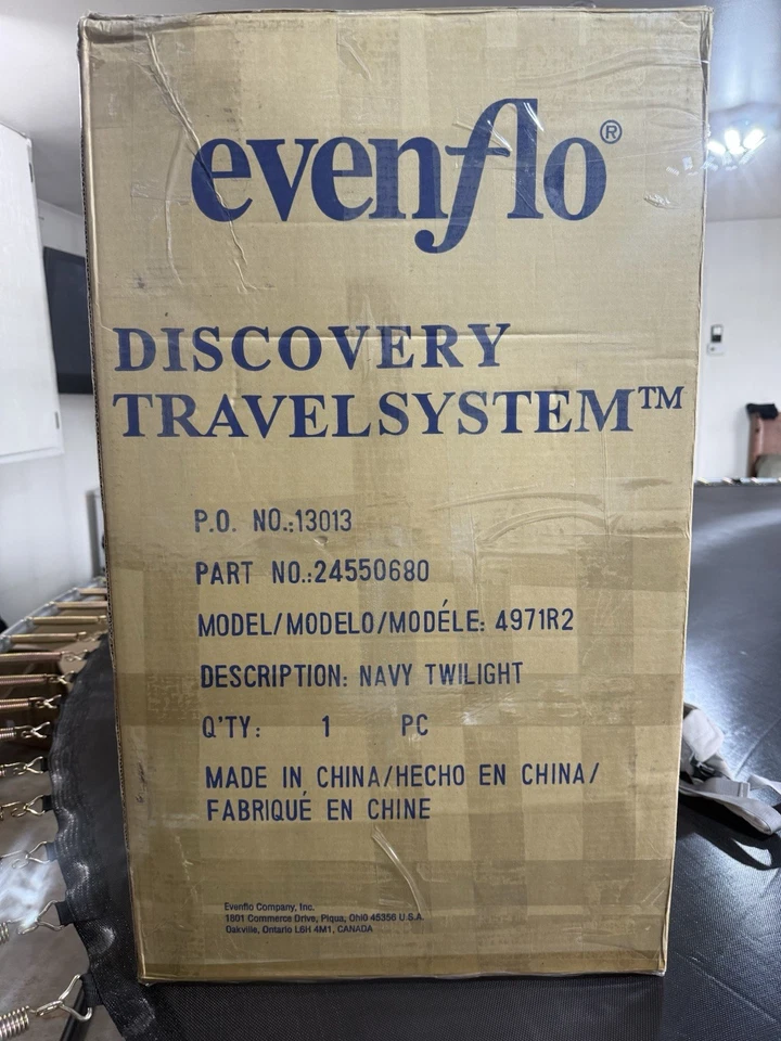 Cochecito y base sistema de viaje Evenflo Discovery raro vintage nuevo en caja Foto 4 de 4