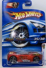 2006 Hot Wheels First Editions 35/38 Mega Thrust Red FTE Card