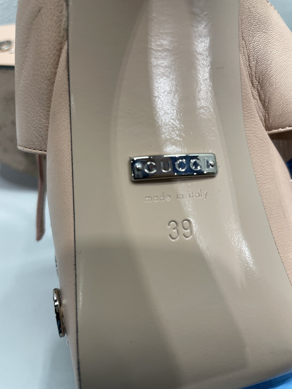 Gucci Platform Sandal With Interlocking G Studs Women's US 9, Pink *Preowned* thumbnail 14