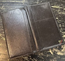Rolfs Men's Vintage Cowhide Bifold Checkbook Wallet Black Leather