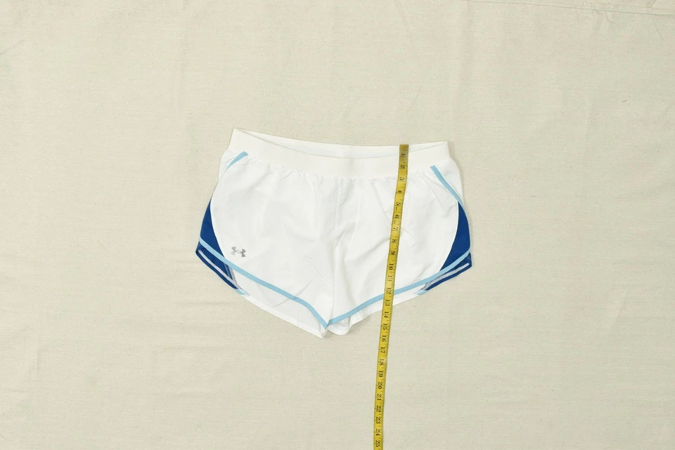 Under Armour Women's White Blue Running Athletic Shorts Loose Fit Size XL - Image 3 of 4