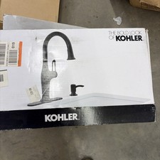 Kohler Sous R10651-SD-BL Pro Style Pull Down Sprayer Kitchen Faucet Blk Open Box