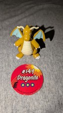 Vintage 1999 Dragonite Tomy Pokémon Figure CGTSJ with Coin / Pog / Disc #149