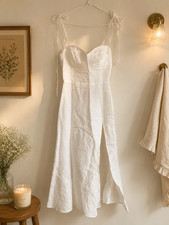 Reformation white linen size 2 Juliette Dress