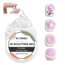 Solid Builder Gel for Nails, Clear, Nail Art for 3D Sculpting Gel Sock off UV LE