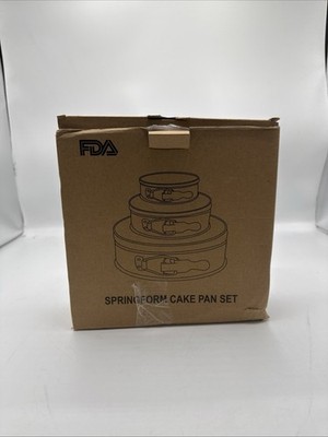 3 Stück Antihaft Backen Springform Rund Kuchenform Blech Form Set Kit Federbelastet