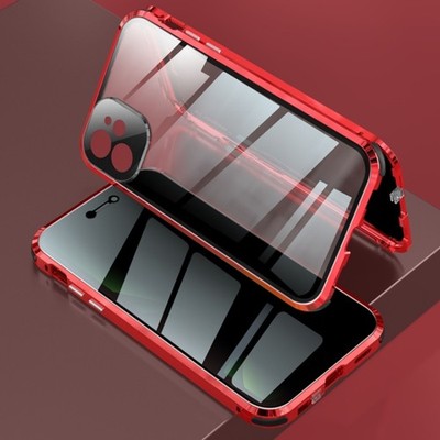 iPhone 11 Rot 360 Magnet Hartglas Schutzhülle