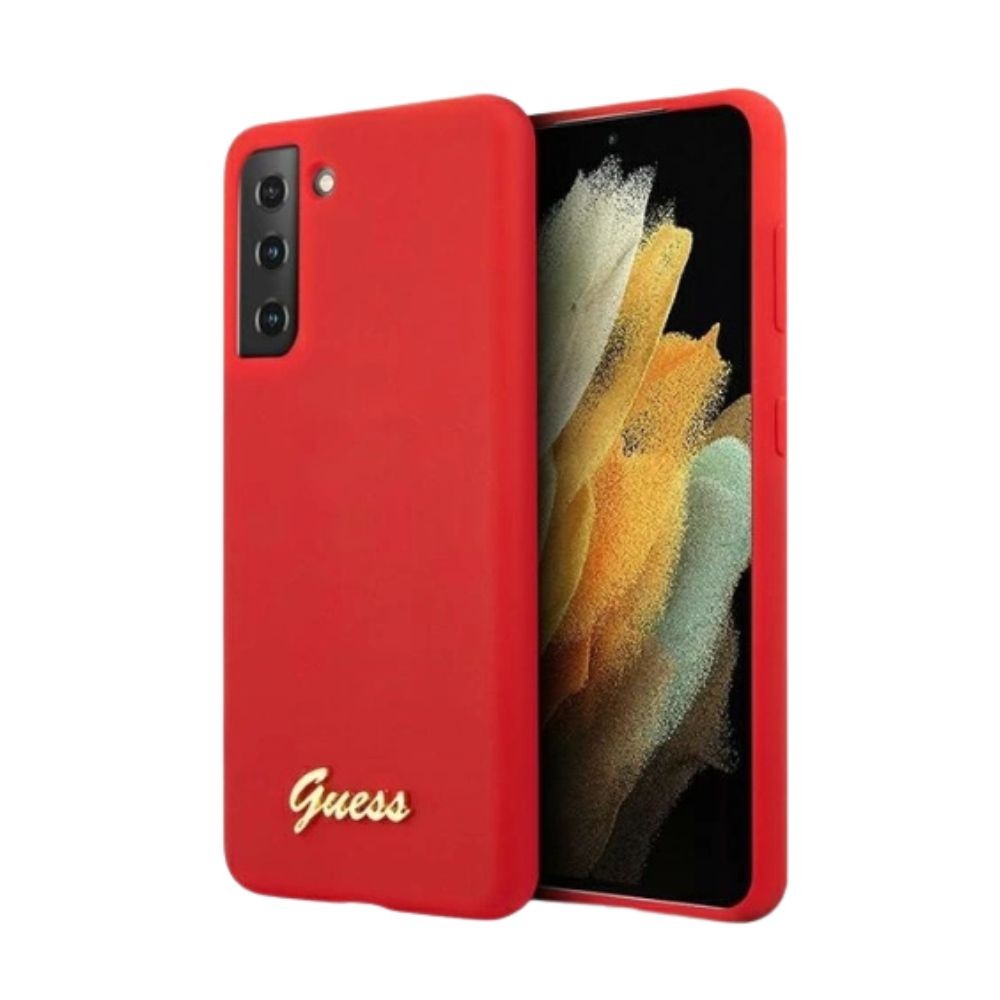Coque Samsung S21 Guess antichoc rouge pour éviter les rayures