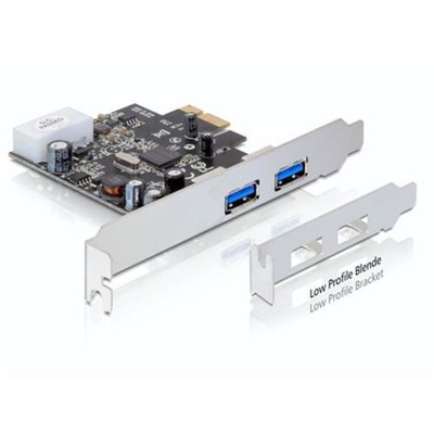 DeLock PCI Express 2x USB 3.0 Adapter Karte Low Profil