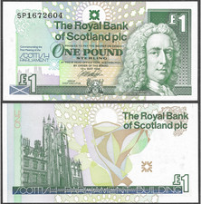 UNC Royal Bank of Scotland PLC 1 One Pound Commemorative Banknote (1999, P-360)