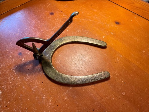 Antique Solid Brass Horse Hoof Angle Gauge Farrier Equine Tool Inclinometer