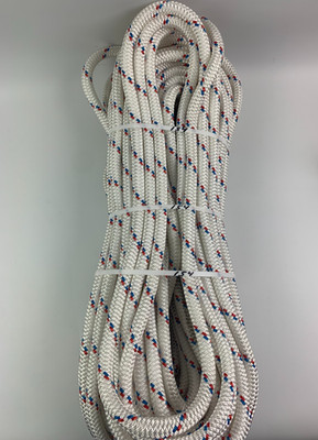 Krypton D High Strength Dyneema Core Rope Double Braid -Red/Blue/White 5/8''x154'