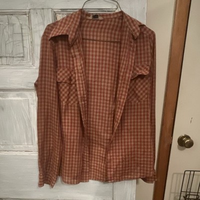 Levi's Women s Plaid Cotton Button-Up Shirt Long Sleeve Size S