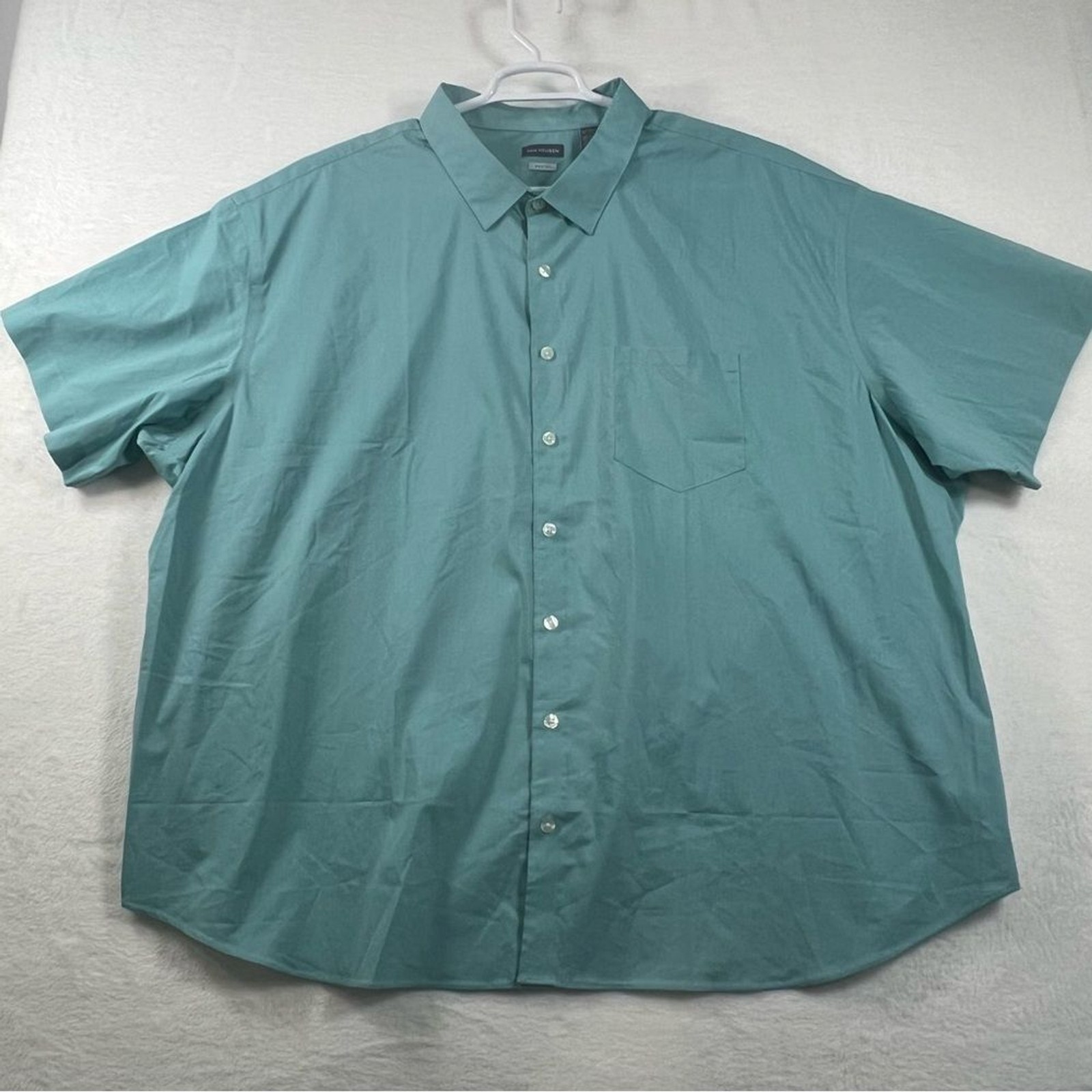 Men's Van Heusen short sleeve button up dress shirt size Big & Tall 4XL