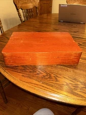 VTG ONEIDA LTD ANTI TARNISH SILVERWARE FLATWARE HOLDER STORAGE BOX CHEST CASE