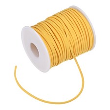 Kunstlederband, 50 Yds 2,6 mm, Gelb, für DIY Schmuck/Halsketten