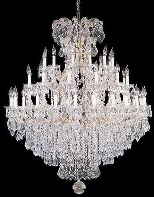 Maria Theresa Chandelier Crystal Lighting H60'' W53'' Gold Foyer Entryway