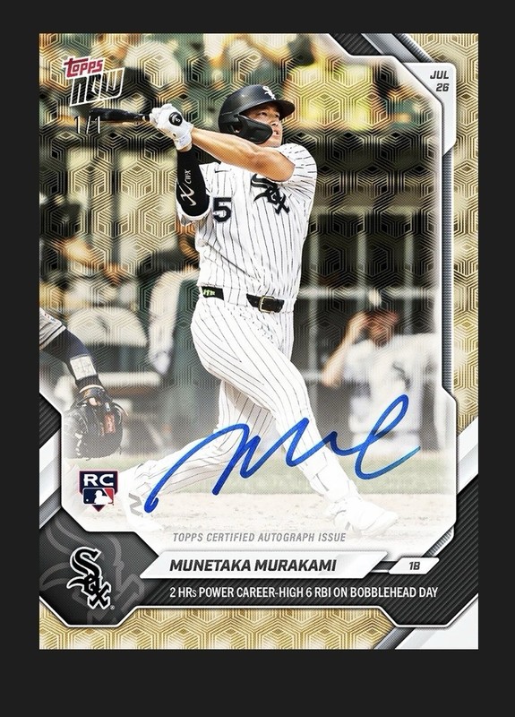 Munetaka Murakami 2 HR Game 2026 MLB Topps NOW -Chance At 1/1 Auto Presale