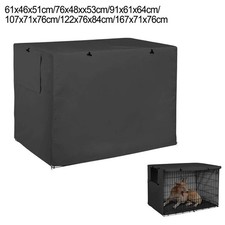 420D Oxford Waterproof Dog Crate Cover with Mesh Fits Wire Crates Black