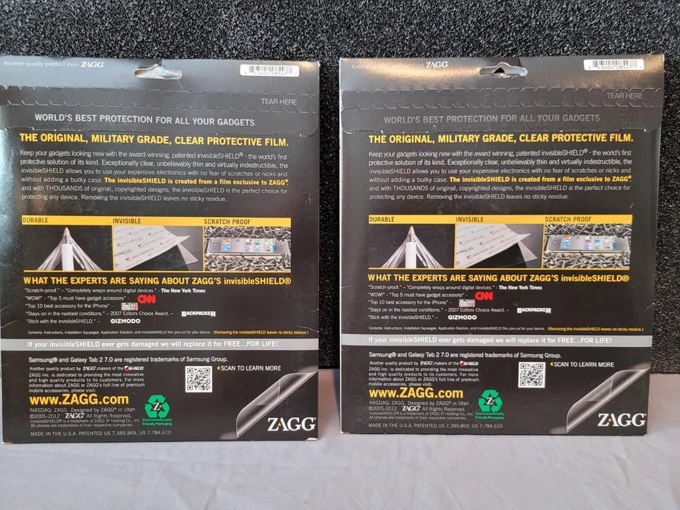 ZAGG Invisible Shield for Samsung Galaxy Tab 2 7.0 Screen Protector NEW SEALED - Image 3 of 4
