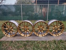 2007-2013 Infiniti G25 G35 G37 Rim Wheel 18 Set Gold V-spoke