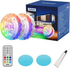 LED Submersible Lights Pro 2 Packs with Remote, 20 RGB Color Changing Pool Light