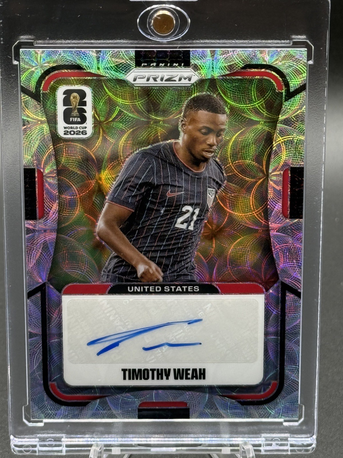 Timothy Weah AUTOGRAPH - USAParallel #S-TW - 26 Panini Prizm FIFA WC