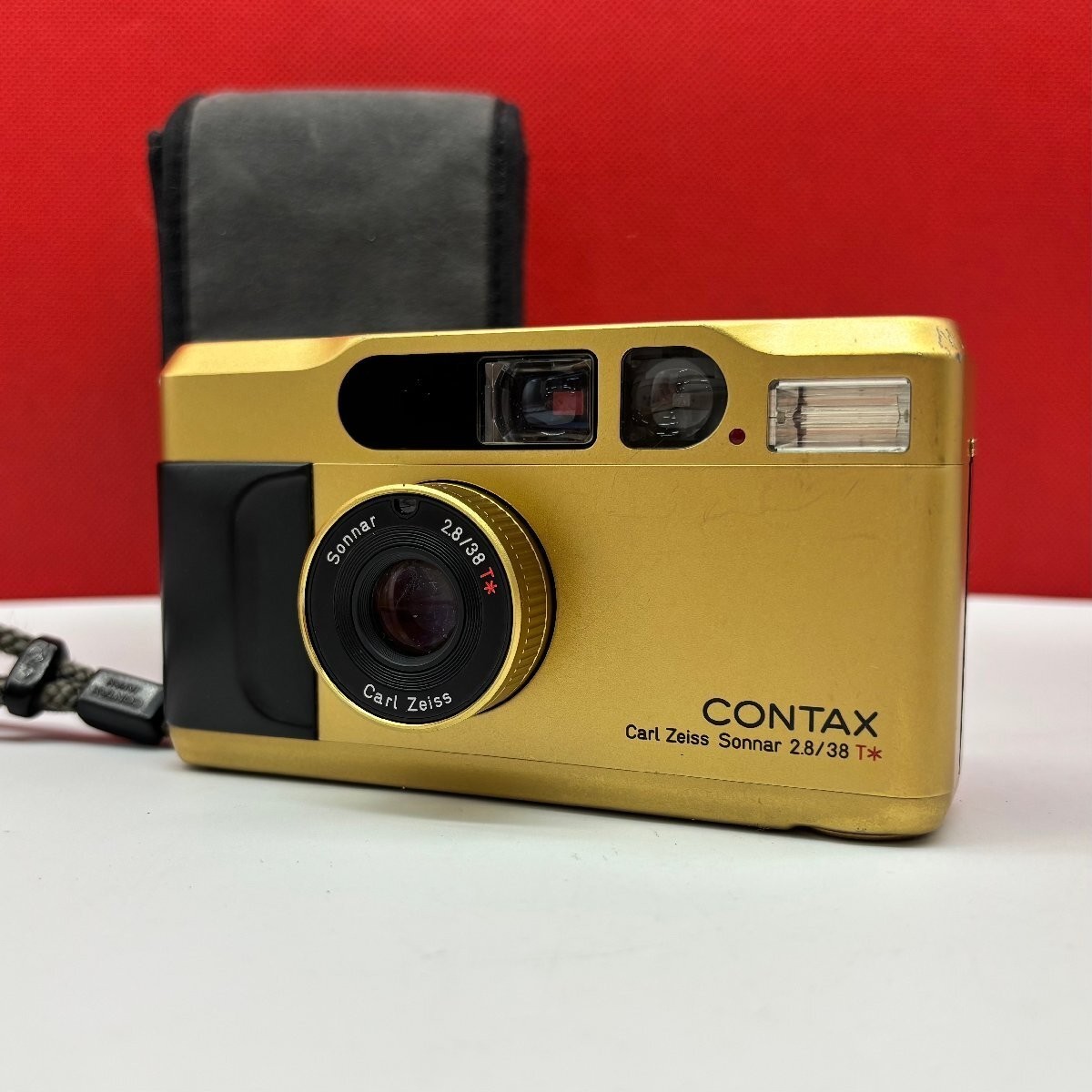 CONTAX T2 Gold Carl Zeiss Sonnar F2.8 38mm T* Compact Film Camera Working