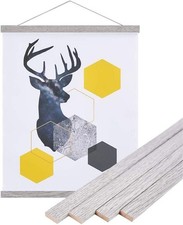 Magnetic Poster Hanger, 40x27 40x30 40x60 Poster Frame Wood Wooden Magnet Pri...