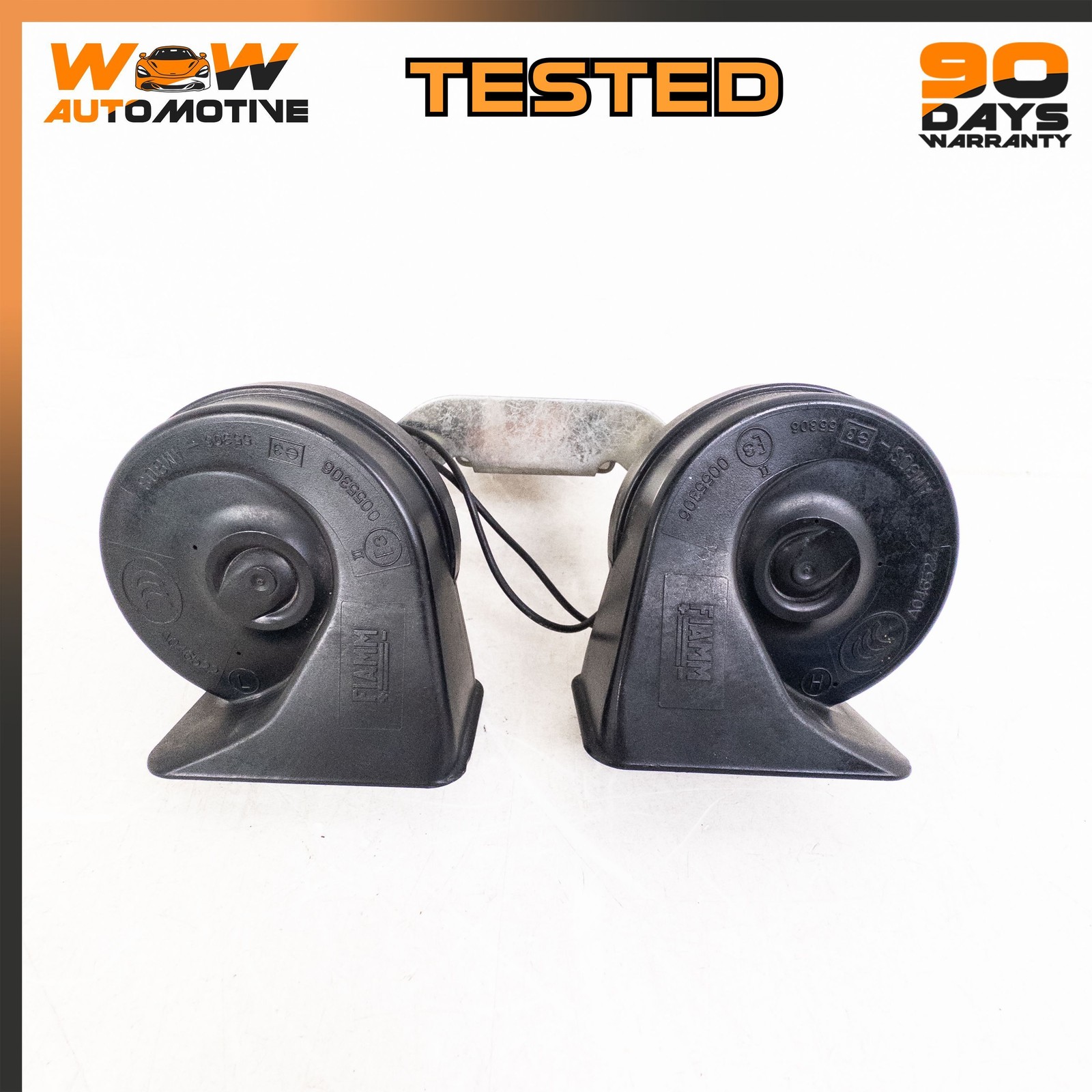 08-19 MASERATI GRANTURISMO FRONT HIGH LOW TONE NOTE HORN SIGNAL BRACKET OEM
