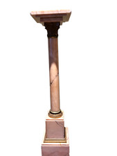 Late 19th Century Onyx Marble and Gilt Metal Mounted Pedestal column antique