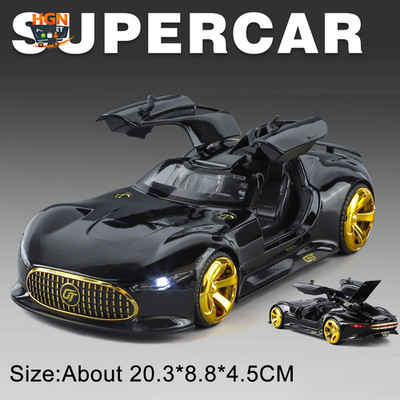 1:24 Vision GT Sportwagen Spielzeug Miniatur Diecast Alu Modell Sound und Lichtzug
