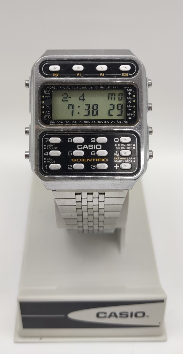 Casio Scientific Cfx-200 197 Stainless Steel Men's Watch Japan for