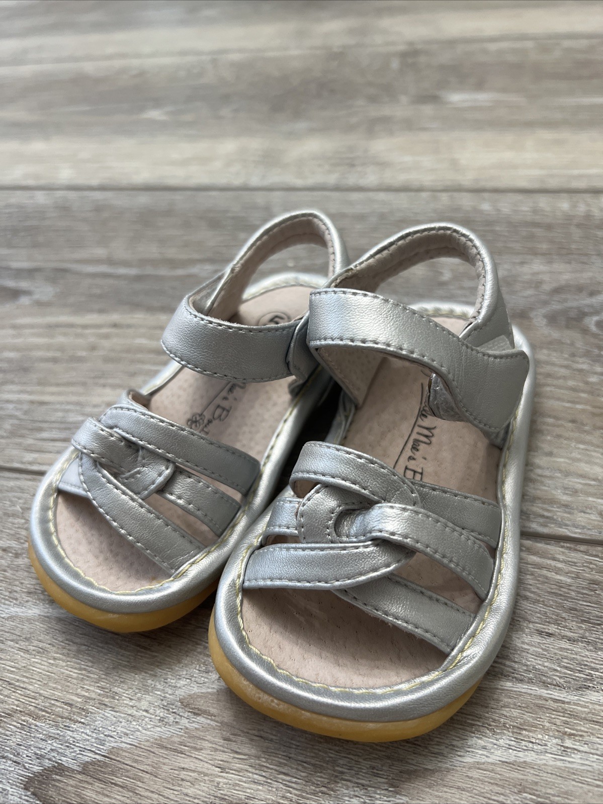 Sandals Silver Metallic Size 20 Eu (4 Uk / 5 Us)