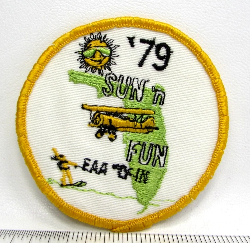 Vintage 1979 EAA Fly In Sun N Fun Patch Florida Environmental Aircraft Assn - Image 2 of 3