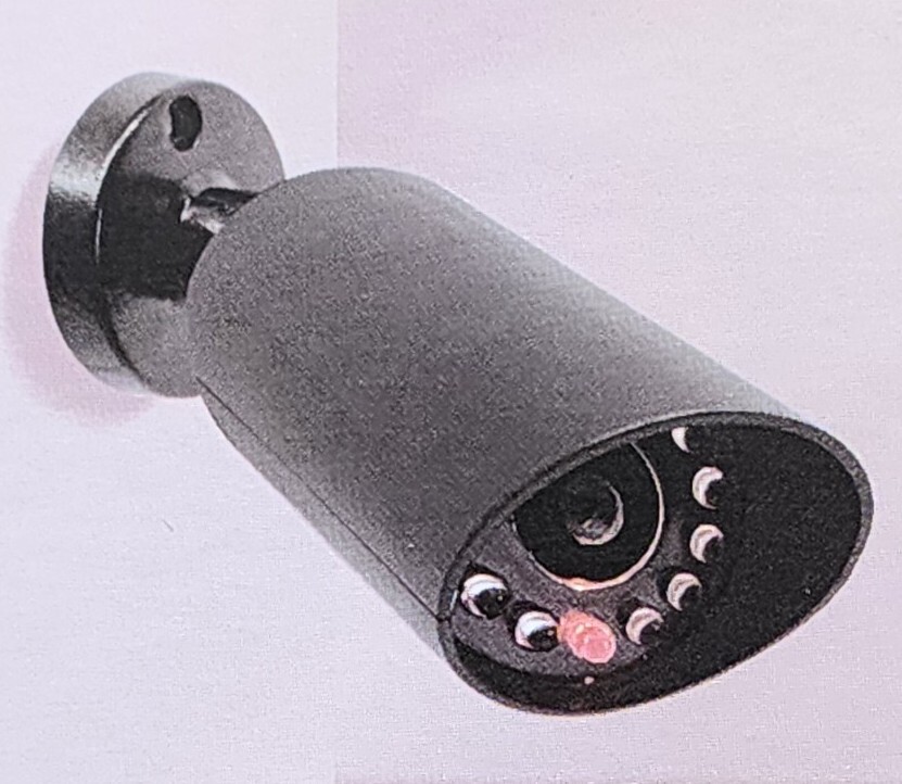 2 Pack Simulated Security Camera Indoor W/ Red Flashing Light Batteries Included