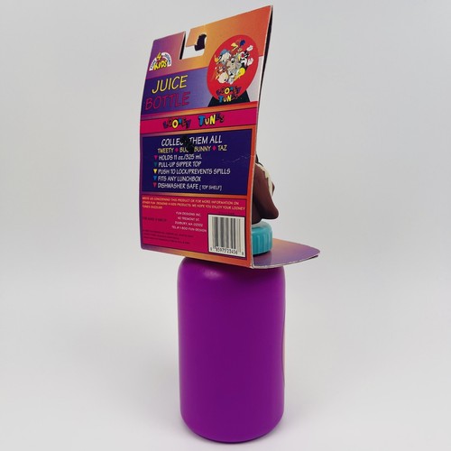 Vintage 1995 Taz Tasmanian Devil 11oz Juice Bottle Sipper Top Looney Tunes New - Picture 12 of 15