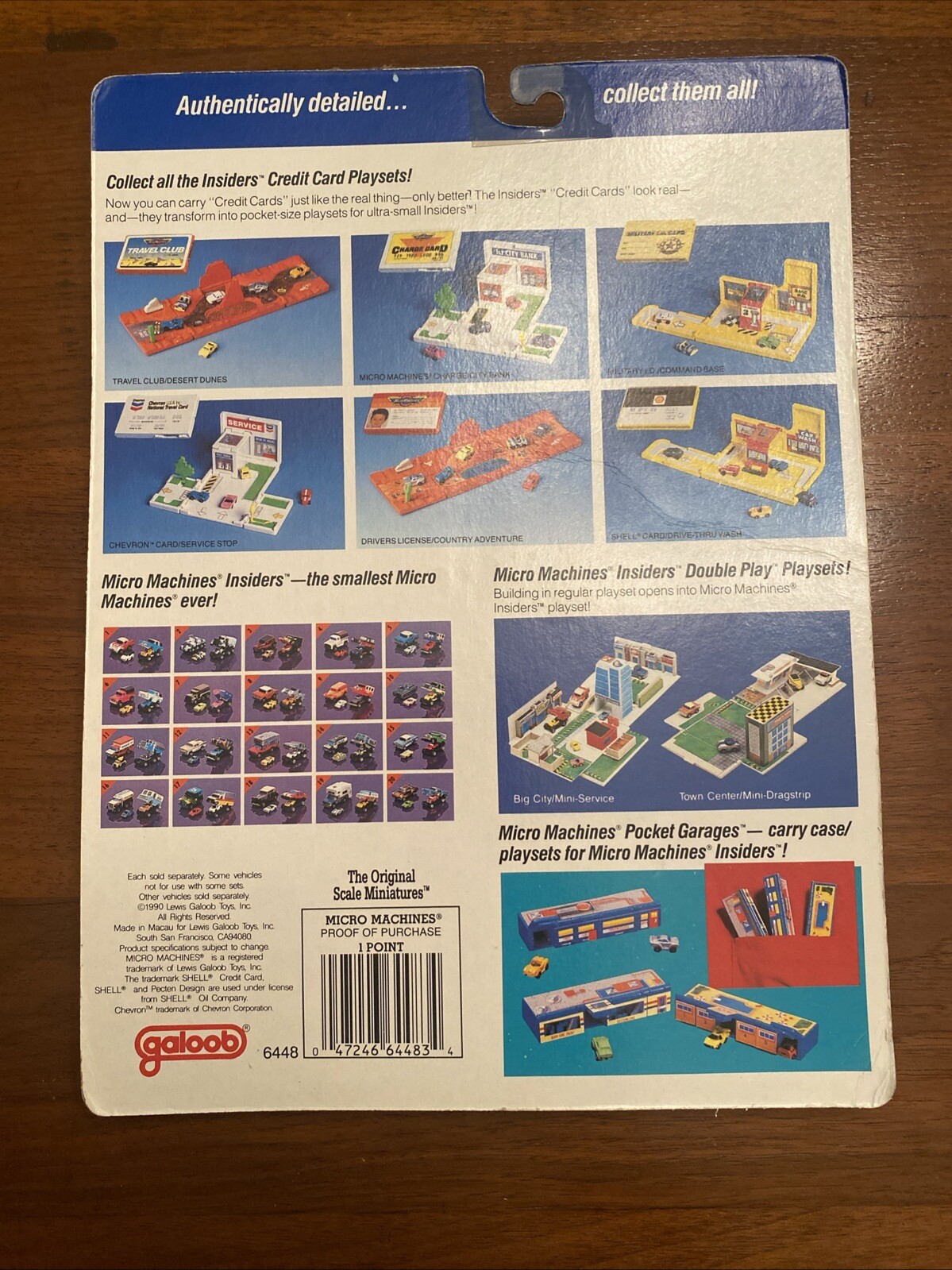 Micro Machines, Galoob, Insiders, Credit Card Playset, New In Unopened