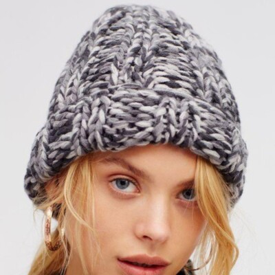 Free People Chunky Knit Gray Beanie NWT Free People Women main image 4