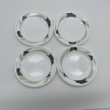 4- Corelle Black Orchid Floral Pattern 6.75" Bread Dessert Plates Dish 4plates