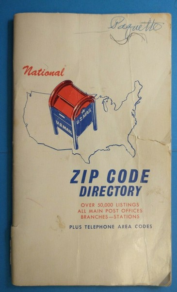 Directorio de códigos postales y códigos de área telefónicos de correo nacional de Estados Unidos, 1976