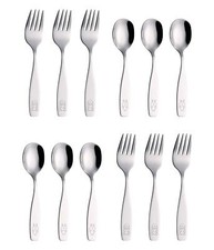 Kids Silverware 12 Pieces Children's Safe Flatware Set Stainless Steel - 6 x ...