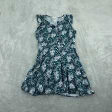 Loft Mini Dress Womens 8 Floral  Green 2274