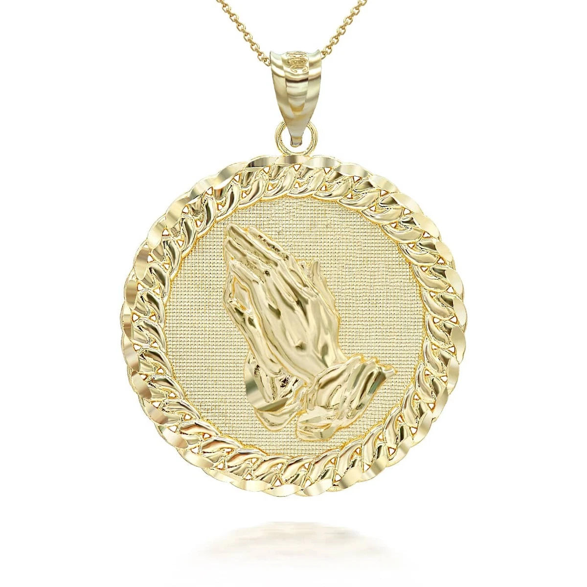 Praying hands 2024 pendant gold