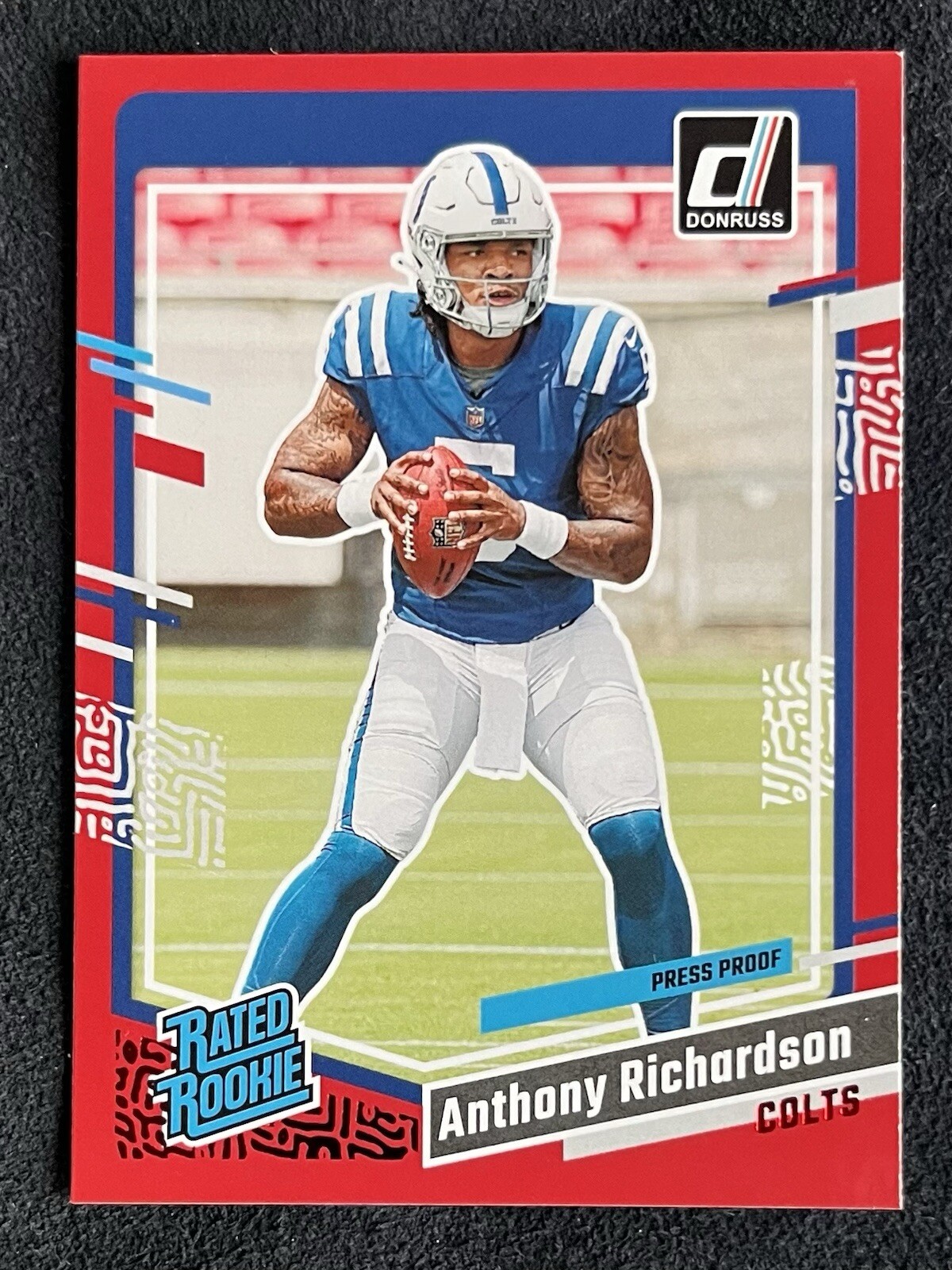 2023 Panini Donruss - Rated Rookie Press Proof RED #343 Anthony Richardson (RC)
