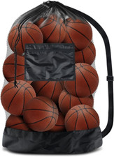Ball Storage Net Bags, Sports Equipment Organizer for Garage/Outdoor/Pool/Gym/Be
