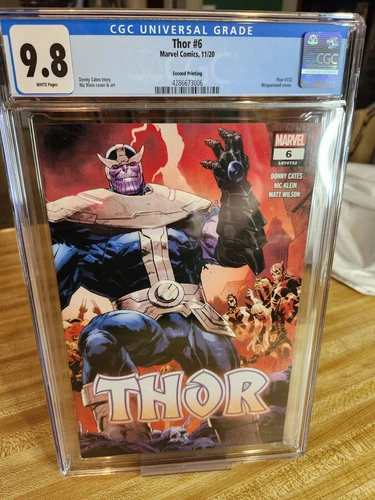Thor #6 Second Print CGC 9.8 White - "Death" of Galactus - Marvel Comics (2020)