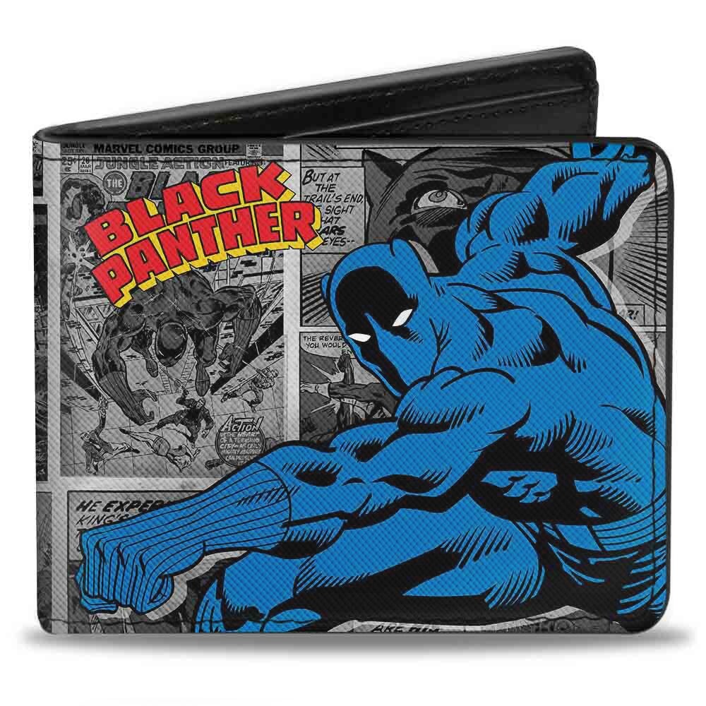 MARVEL COMICS Bi-Fold Wallet - BLACK PANTHER Action Pose Comic