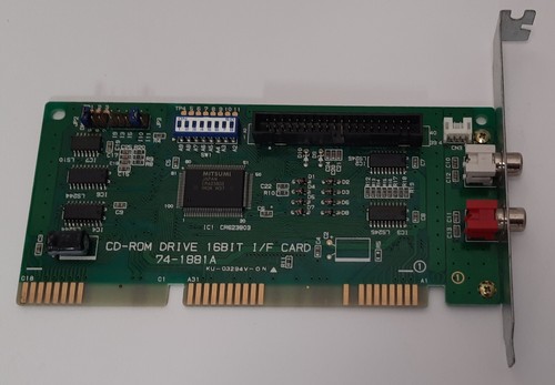 Mitsumi CD-ROM DRIVE 16 BIT I/IF Card Controller ISA (74-1881A, retrò, 1994) - Foto 2 di 4