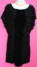 WHITE HOUSE BLACK MARKET Little Black Dress Sz S Sexy Velvet Shift Knee Length